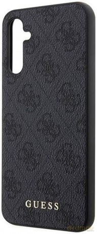Etui Guess 4G Metal Gold Logo na Samsung Galaxy A14 - szare