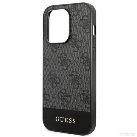 Etui Guess 4G Stripe Collection na iPhone 14 Pro - szare