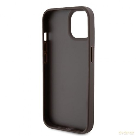 Etui Guess Crossbody 4G Metal Logo do iPhone 15 - brązowe