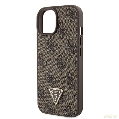 Etui Guess Crossbody 4G Metal Logo do iPhone 15 - brązowe