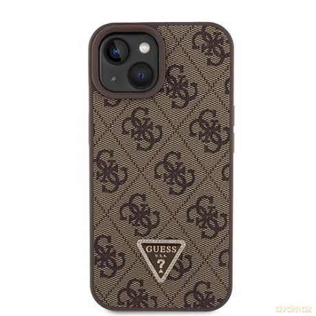 Etui Guess Crossbody 4G Metal Logo do iPhone 15 - brązowe