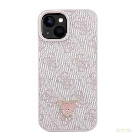 Etui Guess Crossbody 4G Metal Logo do iPhone 15 - różowe