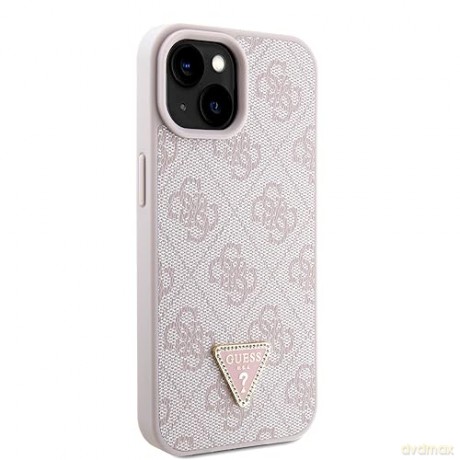 Etui Guess Crossbody 4G Metal Logo do iPhone 15 - różowe