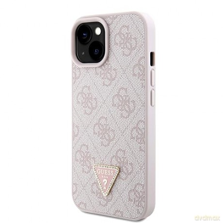 Etui Guess Crossbody 4G Metal Logo do iPhone 15 - różowe
