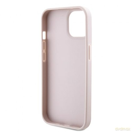 Etui Guess Crossbody 4G Metal Logo do iPhone 15 - różowe