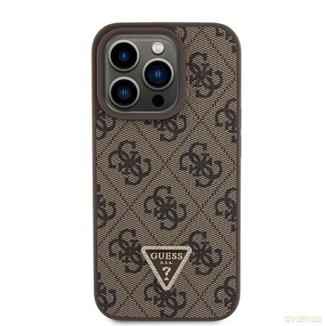 Etui Guess Crossbody 4G Metal Logo do iPhone 15 Pro - brązowe