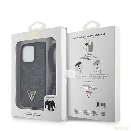 Etui Guess Crossbody 4G Metal Logo do iPhone 15 Pro - czarne