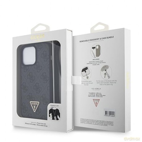 Etui Guess Crossbody 4G Metal Logo do iPhone 15 Pro Max - czarne
