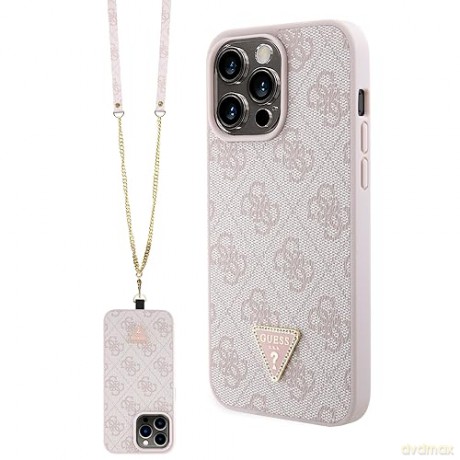 Etui Guess Crossbody 4G Metal Logo do iPhone 15 Pro Max - różowe