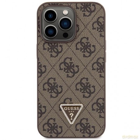 Etui Guess Crossbody 4G Metal Logo na iPhone 13 Pro Max - brązowe