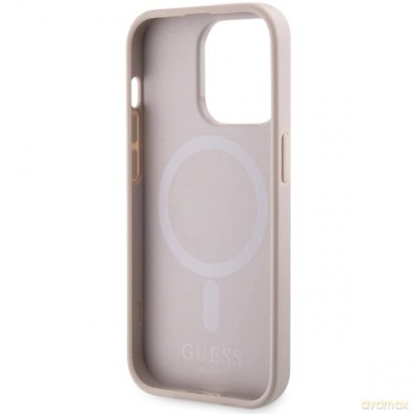 Etui Guess GCube Stripes MagSafe na iPhone 14 Pro Max - różowe