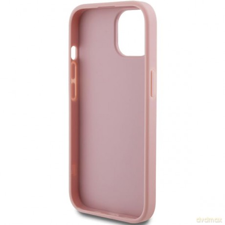 Etui Guess Glitter Script Big 4G do iPhone 15 Plus - różowe