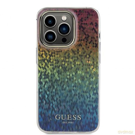 Etui Guess IML Faceted Mirror Disco Iridescent na iPhone 15 Pro - wielokolorowe