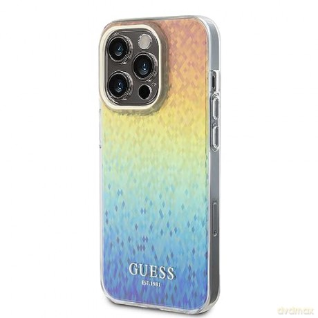 Etui Guess IML Faceted Mirror Disco Iridescent na iPhone 15 Pro - wielokolorowe