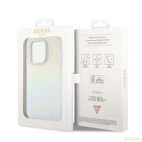 Etui Guess IML Faceted Mirror Disco Iridescent na iPhone 15 Pro Max - wielokolorowe