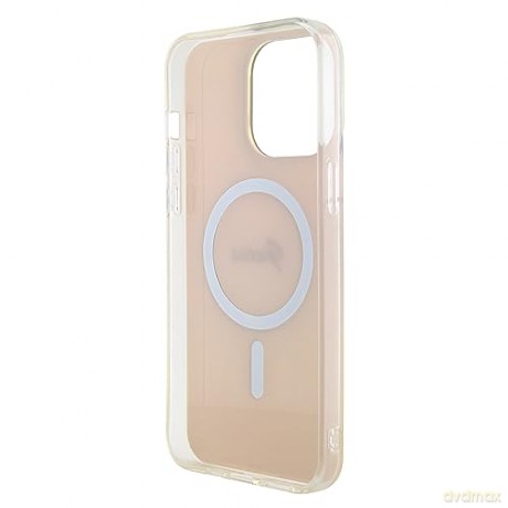 Etui Guess IML Iridescent MagSafe do iPhone 15 Pro Max - różowe