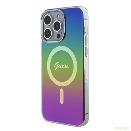 Etui Guess IML Iridescent MagSafe na iPhone 15 Pro - czarne