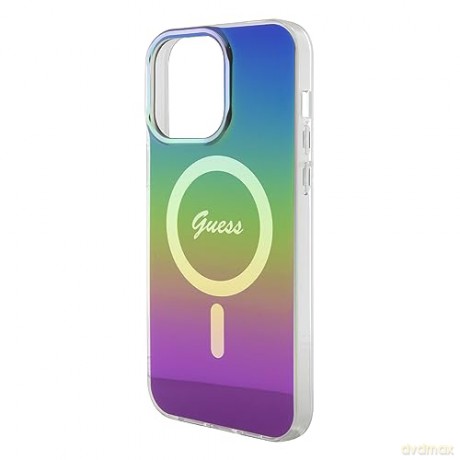 Etui Guess IML Iridescent MagSafe na iPhone 15 Pro - czarne