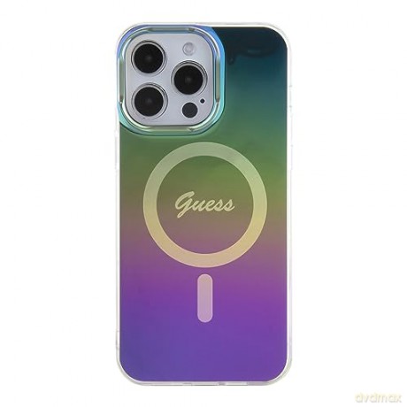 Etui Guess IML Iridescent MagSafe na iPhone 15 Pro - czarne