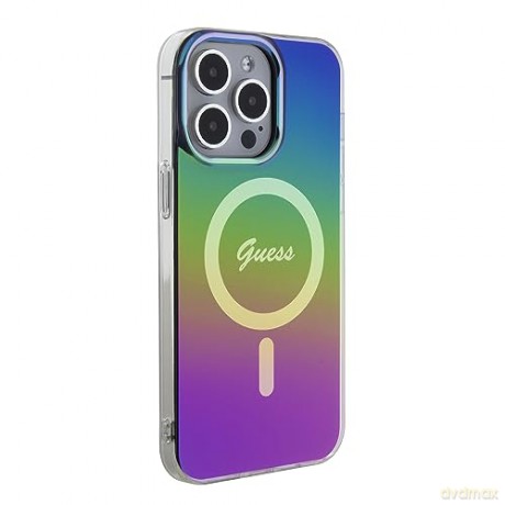 Etui Guess IML Iridescent MagSafe na iPhone 15 Pro - czarne