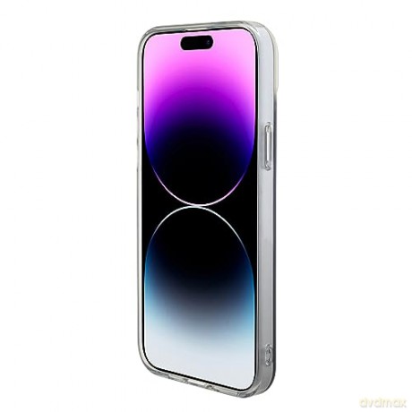 Etui Guess IML Iridescent MagSafe na iPhone 15 Pro - czarne