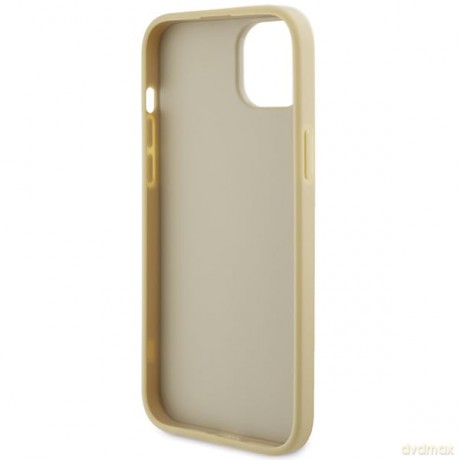 Etui Guess Leather 4G Metal Logo Strass do iPhone 15 - złote