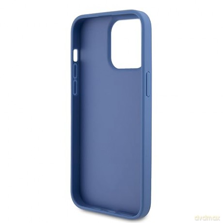 Etui Guess Leather 4G Triangle Strass do iPhone 15 Pro Max - niebieskie