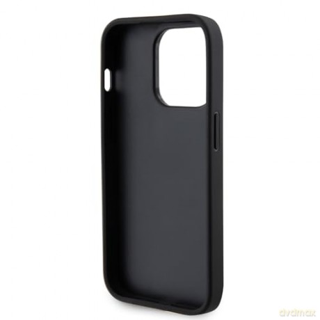 Etui Guess Leather Perforated 4G Glitter Logo do iPhone 15 Pro - czarne