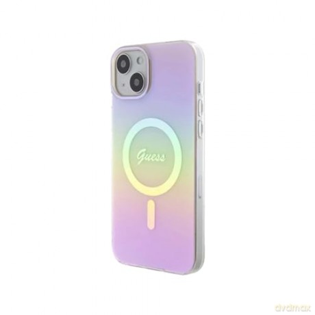 Etui Guess Saffiano MagSafe do iPhone 15 - różowe