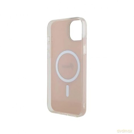 Etui Guess Saffiano MagSafe do iPhone 15 - różowe