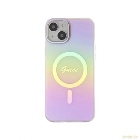 Etui Guess Saffiano MagSafe do iPhone 15 - różowe
