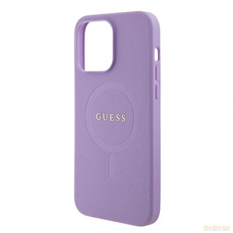Etui Guess Saffiano MagSafe do iPhone 15 Pro Max - fioletowe