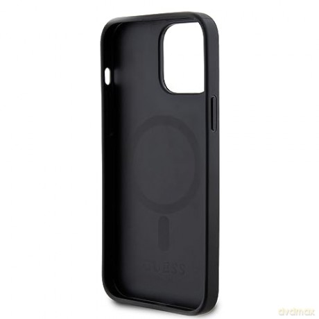 Etui Guess Saffiano MagSafe na iPhone 13 Pro Max - czarne