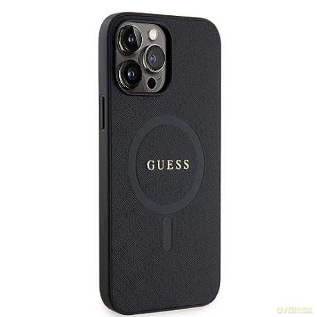 Etui Guess Saffiano MagSafe na iPhone 13 Pro Max - czarne