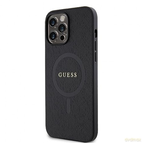 Etui Guess Saffiano MagSafe na iPhone 13 Pro Max - czarne