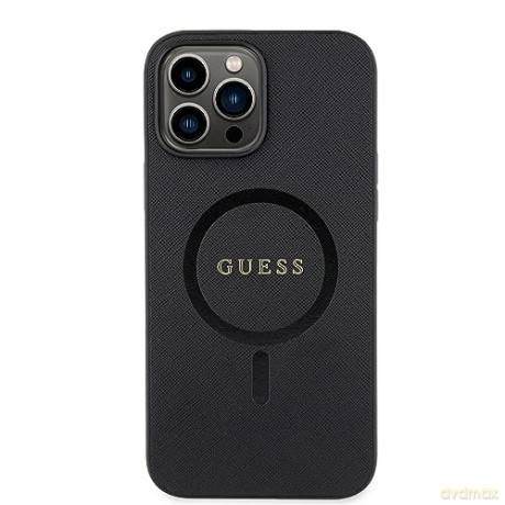 Etui Guess Saffiano MagSafe na iPhone 13 Pro Max - czarne