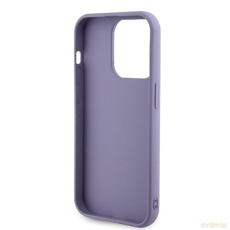 Etui Guess Sequin Script Metal na iPhone 15 Pro - fioletowe