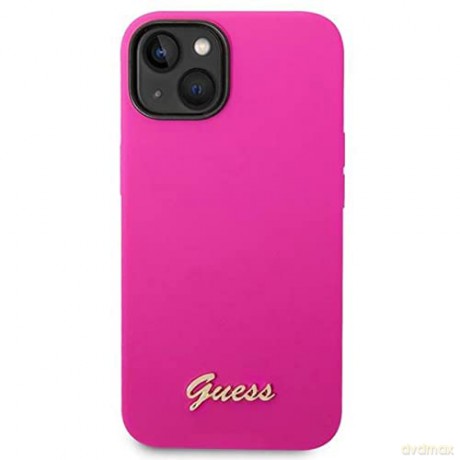 Etui Guess Silicone Vintage Gold Logo na iPhone 14 - fuksjowe