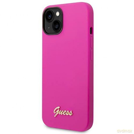 Etui Guess Silicone Vintage Gold Logo na iPhone 14 - fuksjowe