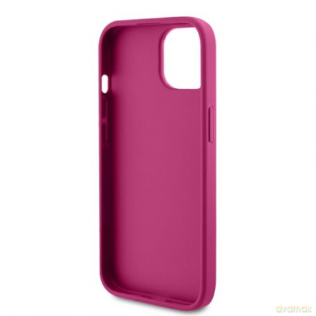 Etui Guess Strass Metal Logo do iPhone 15 - różowe