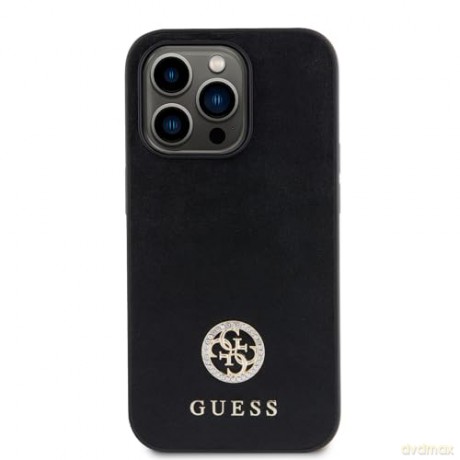 Etui Guess Strass Metal Logo do iPhone 15 Pro Max - czarne