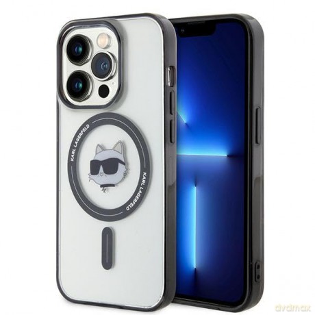 Etui Karl Lagerfeld IML Choupette's Head MagSafe do iPhone 15 Pro Max - przezroczyste