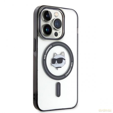 Etui Karl Lagerfeld IML Choupette's Head MagSafe do iPhone 15 Pro Max - przezroczyste