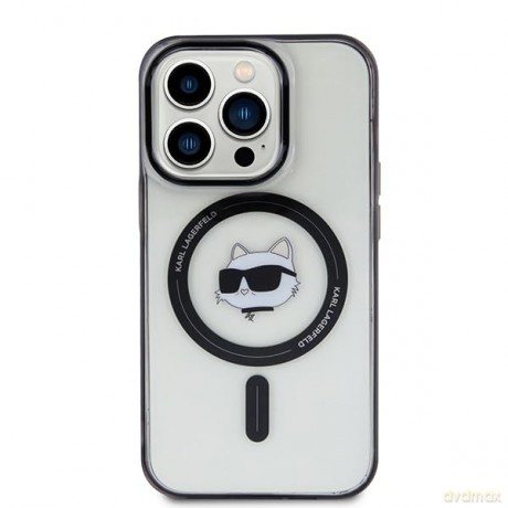 Etui Karl Lagerfeld IML Choupette's Head MagSafe do iPhone 15 Pro Max - przezroczyste