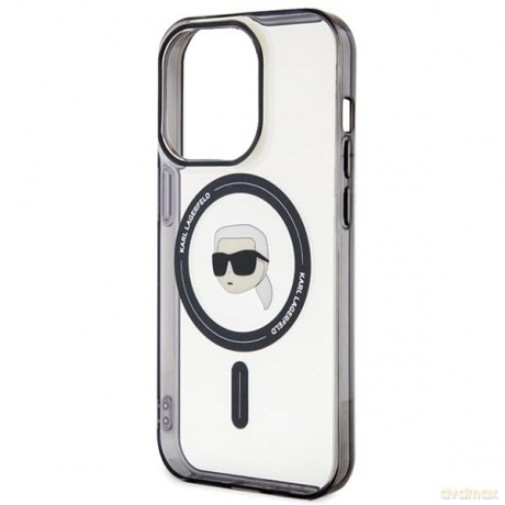 Etui Karl Lagerfeld IML Karl's Head MagSafe do iPhone 15 Pro Max - przezroczyste
