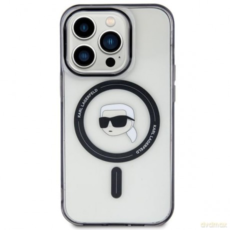Etui Karl Lagerfeld IML Karl's Head MagSafe do iPhone 15 Pro Max - przezroczyste