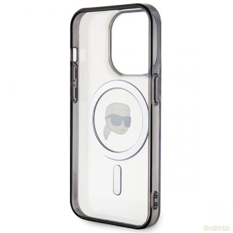 Etui Karl Lagerfeld IML Karl's Head MagSafe do iPhone 15 Pro Max - przezroczyste