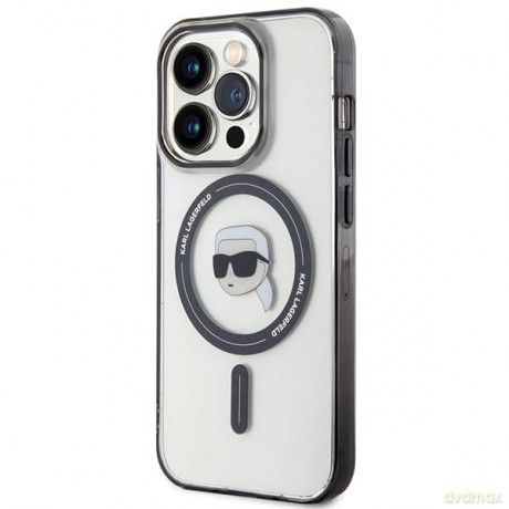Etui Karl Lagerfeld IML Karl's Head MagSafe do iPhone 15 Pro Max - przezroczyste