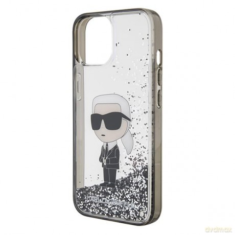 Etui Karl Lagerfeld Liquid Glitter Ikonik do iPhone 15 - przezroczyste