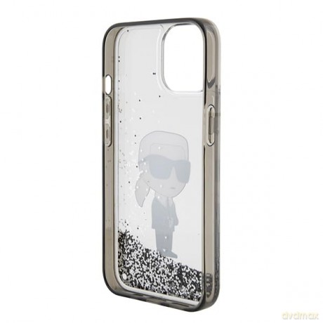 Etui Karl Lagerfeld Liquid Glitter Ikonik do iPhone 15 - przezroczyste